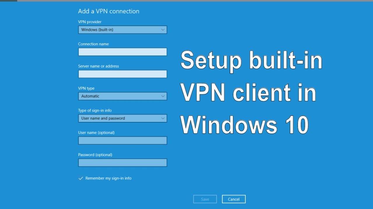 pptp vpn client windows